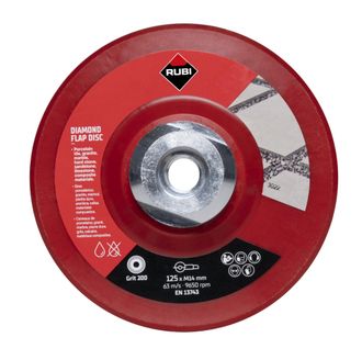 Rubi 32939 200 Grit Fino Disco &Oslash;125 - Ref: 32939