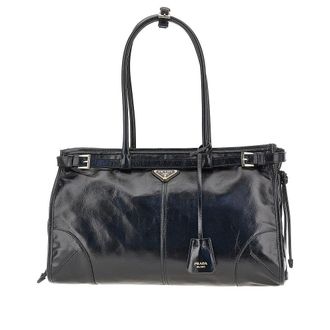Prada Shiny leather large Prada Bonnie handbag Woman One Size