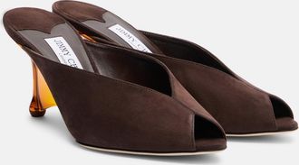 Jimmy Choo London Mules con cu&ntilde;a Glace de ante