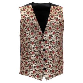 Dolce & Gabbana Dolce & Gabbana Martini Gedrukt E&eacute;nknops Pakvest in Multikleur Polyester