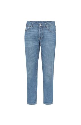 Brunello Cucinelli Lightweight denim trousers in Light Denim at Nordstrom, Size 58 It