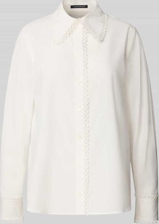 Luisa Cerano Luisa Cerano Regular Fit Bluse mit Häkelspitze in Offwhite, Größe 40