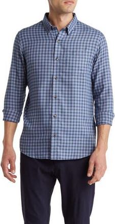 Travis Mathew Ironwood Check Button-Up Shirt in Heather Sleet at Nordstrom Rack, Size Small