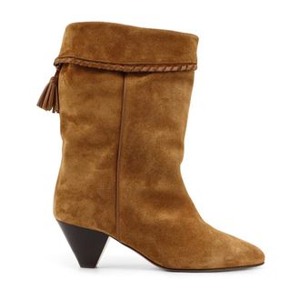 Isabel Marant Botines de cuero con punta de almendra - Shoes - Mujer - Marr&oacute;n - 36 EU