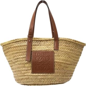 Loewe Pre-owned Tote Bags, female, Beige, Size: ONE SIZE Pre-owned Basket Tote