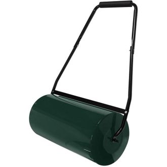 ECD Germany ECD Germany Rullo per Prato Riempibile con Acqua o Sabbia 50 Litri, Verde in Acciaio, Rullo da Giardino 60 cm, Rullo Manuale per Compattazione