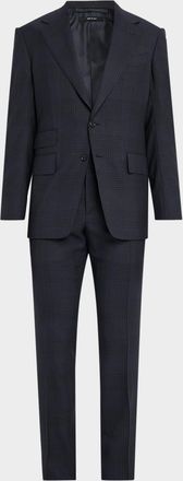 Tom Ford Shelton Plaid Wool Single-Breasted Suit