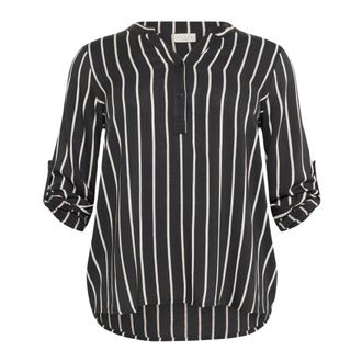 Kaffe Curve KCsida Blouse - Dames - Blouses & Shirts - Zwart - Maat: 5XL Viscose