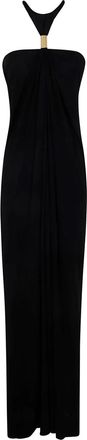 Tom Ford Abito midi con scollo allamericana - Nero