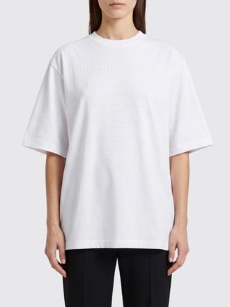Alexander Wang T-shirt girocollo oversize in cotone con spalle cadute