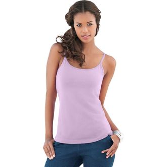 Roaman's Plus Size Cami With Built-In Bra And Adjustable Straps in Pale Lavender at Nordstrom, Size Small