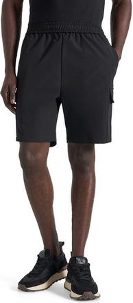 Mani&egrave;re De Voir Dimitri Technical Cargo Shorts in Black at Nordstrom, Size X-Large