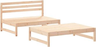 vidaXL 2 Piece Garden Lounge Set Solid Wood Pine vidaXL
