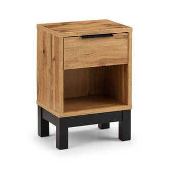 Julian Bowen Bali Bedside Table 1 Drawer Oak - Julian Bowen | TJ Hughes