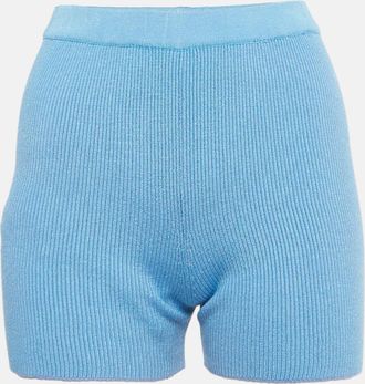Jacquemus Blue Knit Shorts