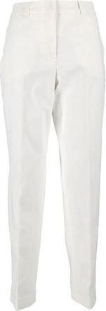 PESERICO Pantalones de corte slim - Trousers - Mujer - Blanco - XL