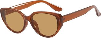 Generic Mens Outdoor Driving Sunglasses Vacation Womens Party Shopping Sun Glasses(Brown)
