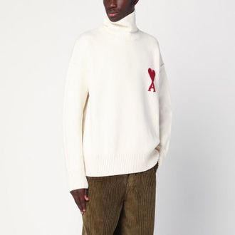 Ami Turtleneck sweater Ami De Coeur white