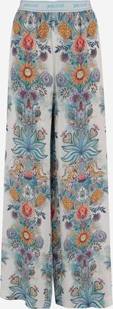 Just Cavalli Viskosehose mit Blumendruck