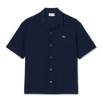 Dr. Martens Short Sleeve Shirts, male, Blue, Size: 2XS Relaxed Fit Short Sleeved Piqu&eacute; Shirt