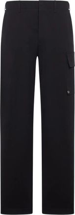 Fendi Pantaloni Cargo In Gabardina Con Maxi Tasca-Uomo