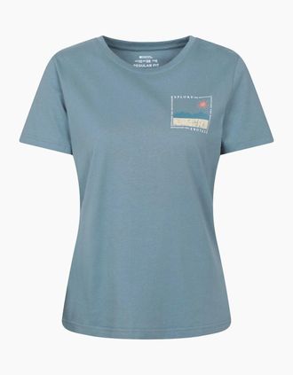 Mountain Warehouse Womens Mountain Warehouse Womens/Ladies Explore The Mountains Printed T-Shirt - Blue - Size: 10