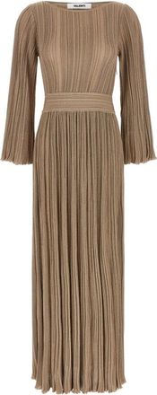Antonino Valenti Lilas Lange Jurk - Dames - Maxi kleedjes - Bruin - 2XS - Polyester - Kleedjes