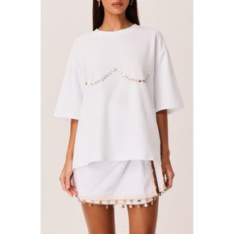 SNDYS Lyla Shell T-Shirt in White at Nordstrom, Size X-Small