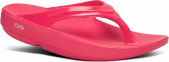 Oofos Womens Oomega Oolala Thong Sandals In Neon Berry
