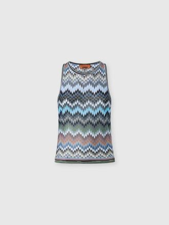Missoni Snake-pattern Viscose Sleeveless Top in Blue at Nordstrom, Size 40 It