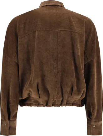 Brunello Cucinelli Womens Corduroy Shirt Sigaro Viscose; Kashmir-Capra Hircus Kashmir/capra