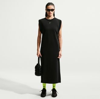 Nike Womens Nike Sportswear Chill Terry Oversized Dress in Black | IF0567-010