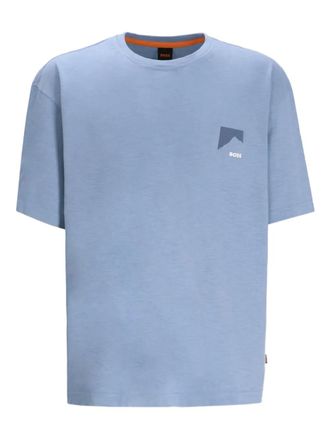 BOSS graphic-print t-shirt - Blue