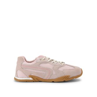 Kurt Geiger Womens Suede Lather Sneakers - Pink - Size UK 7