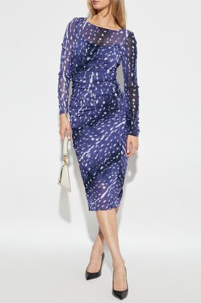 Diane Von Fürstenberg Dress Olso, Womens, Navy Blue