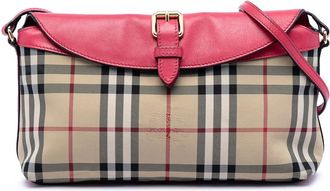 Burberry Pre-owned Burberry Haymarket Check Canvas Leah Crossbody Ladies TQ4AF29JG88HBF0U