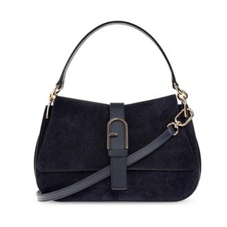 Furla Flow Medium Bag - Dames - Handtassen - Blauw - ONE Size - Leer - Tassen