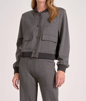 Elan Lightweight Bomber Jacket In Heather Grey