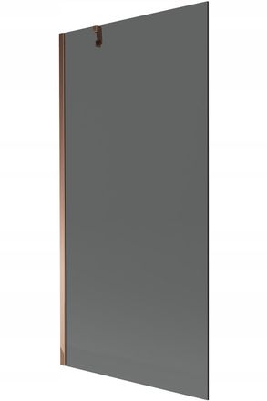 Desconocido Desconocido - Mampara De Ba&ntilde;era 1 Hoja Vidrio Ahumado, 90x150 Cm, Perfil Cobre