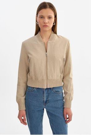 LaMarque Greer | Bomber Jacket in Beige at Nordstrom, Size X-Small