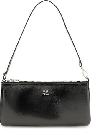 Courr&egrave;ges Courr&egrave;ges Zwarte Koeienhuid Schoudertas