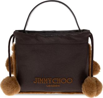 Jimmy Choo London Drawstring Pouch Top Handle - Dames - Handtassen - Bruin - ONE Size - Leer - Tassen