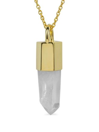 Parts Of Four lemurian quartz talisman necklace - unisex - Gold Plated Sterling Silver/quartz/Sterling Silver - One Size