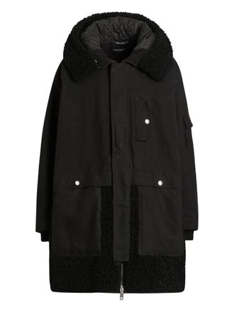 Dolce & Gabbana hooded fleece-lined parka - men - Cotton/Polyester/Polyamide - L - Black
