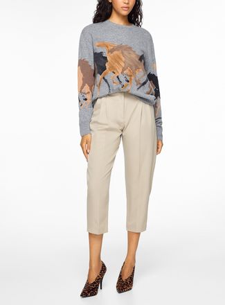 Stella McCartney Womens Double-pleated barrel-leg pant
