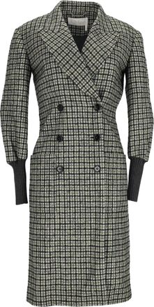 Chlo&eacute; Pre-owned Womens Chlo&eacute; Check-Pattern Double-Breasted Coat in Multicolor Wool - Multicolour - Size IT 36 (Womens)