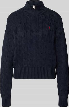 Polo Ralph Lauren Troyer mit Zopfstrickmuster in Marine, Größe XXL