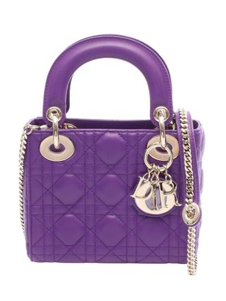 Dior 2010-2025 Mini Patent Cannage Lady Dior satchel - Purple