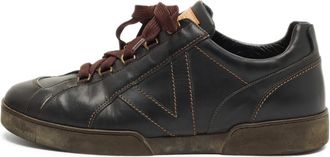 Louis Vuitton leather lace-up sneakers - Black