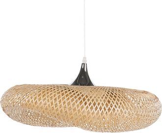 Beliani Beliani - L&aacute;mpara Colgante De Madera De Bamb&uacute; Estilo Boho L&aacute;mpara De Techo Boyne